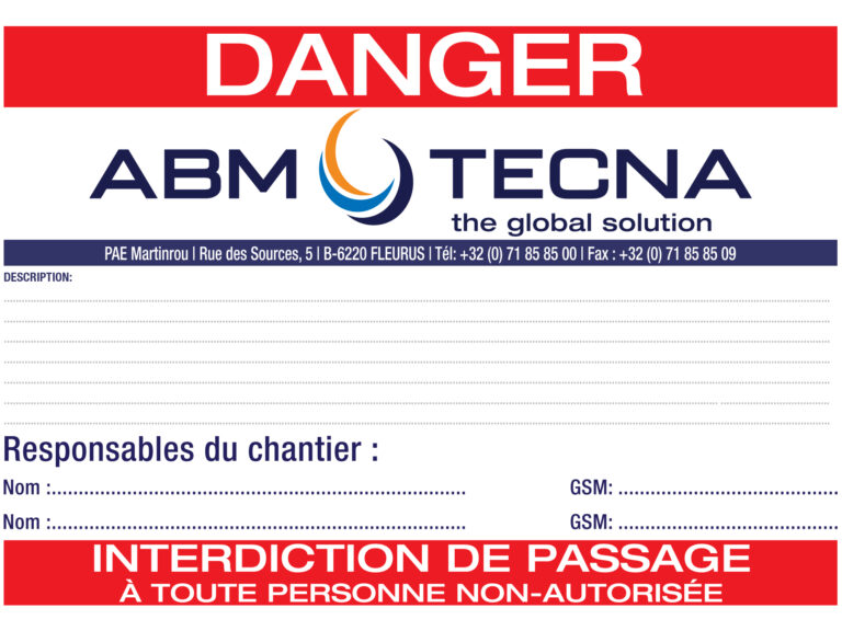 Panneaux de sécurité pour les chantiers