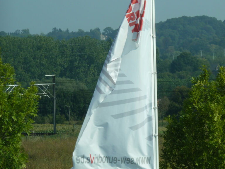 Drapeau SEW-EURODRIVE réalisé par Didier Charton